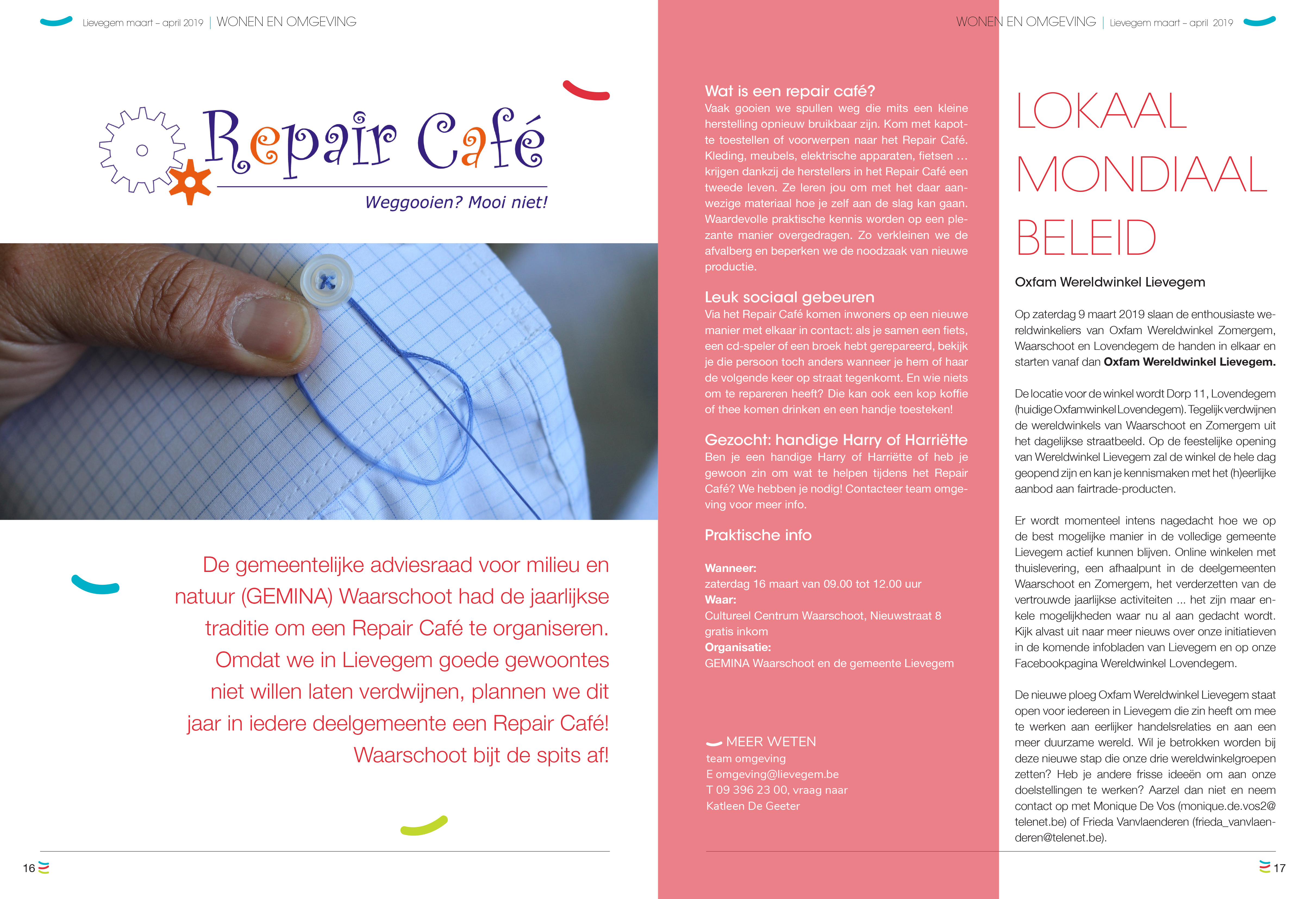 Lievelink pagina lay-out