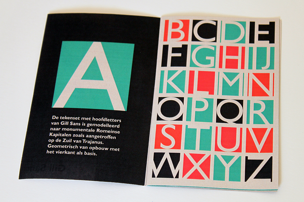 fontboekje gill sans lay-out