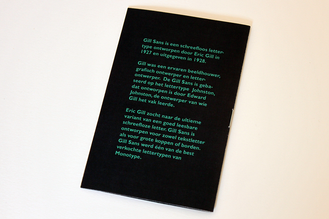 fontboekje gill sans lay-out